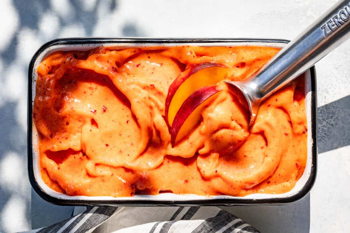 Beat Summer Heat with 5-Minute Soft Serve Peach Nice Cream
